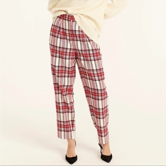 NWT J. Crew Pant Trouser Wool Nello Gori Plaid Vintage Tapered Tartan High Rise - Picture 16 of 16